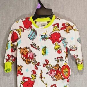 Dr Seuss The Grinch Baby Sleeper Footed Pajama Christmas Holiday Unisex 12M NWT